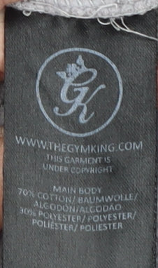 Mens UK Size S Gym King Grey Pullover Hoodie