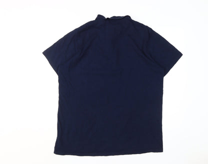 Lee Cooper Men's Blue XL Polo Shirt, Short Sleeve, Casual