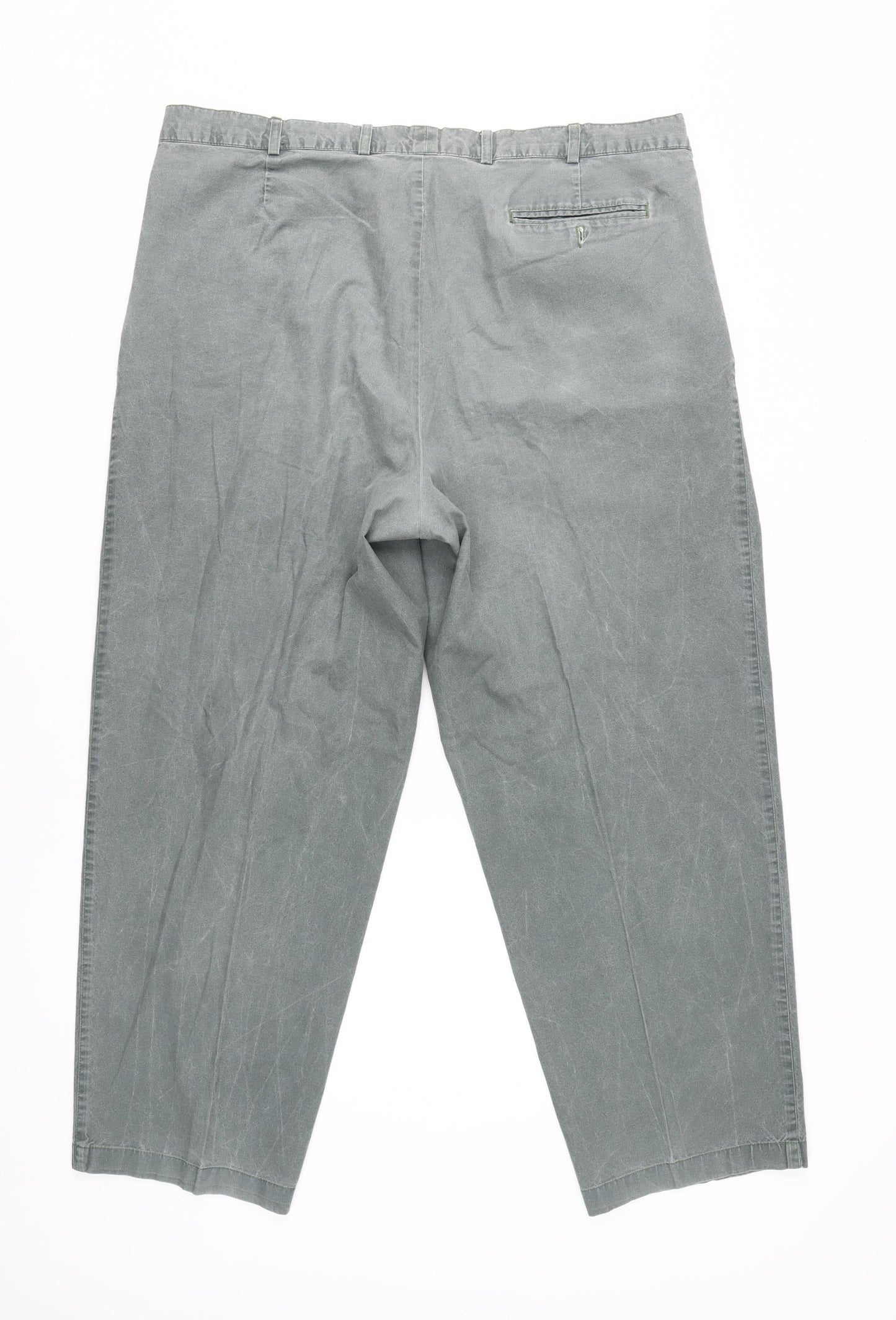 BHS Men's Green Pleated Trousers 40W29L Casual