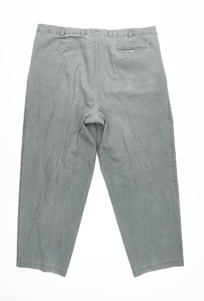 BHS Men's Green Pleated Trousers 40W29L Casual