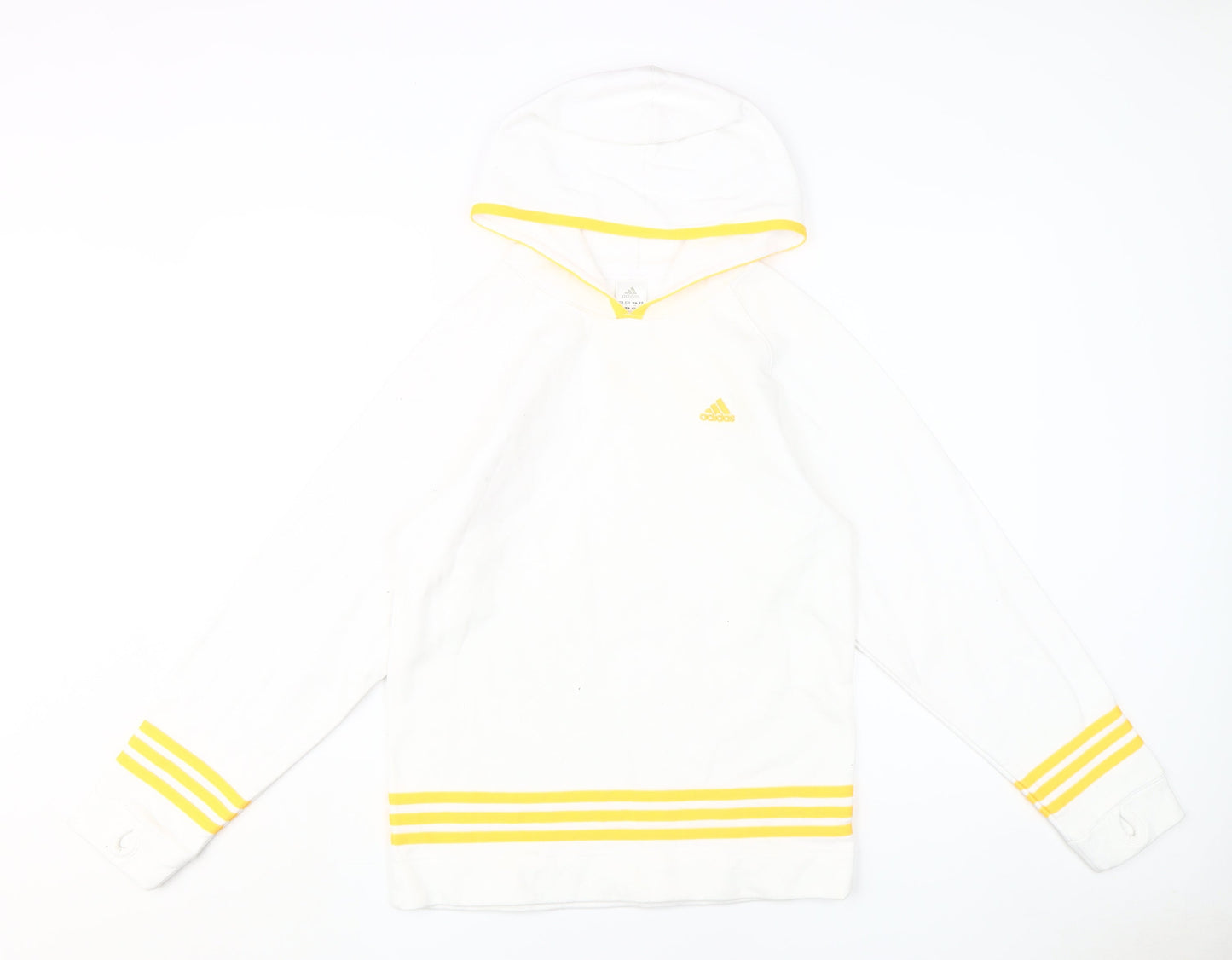 Adidas Women's White Pullover Hoodie L - Casual Sportswear