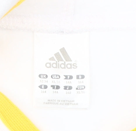 Adidas Women's White Pullover Hoodie L - Casual Sportswear