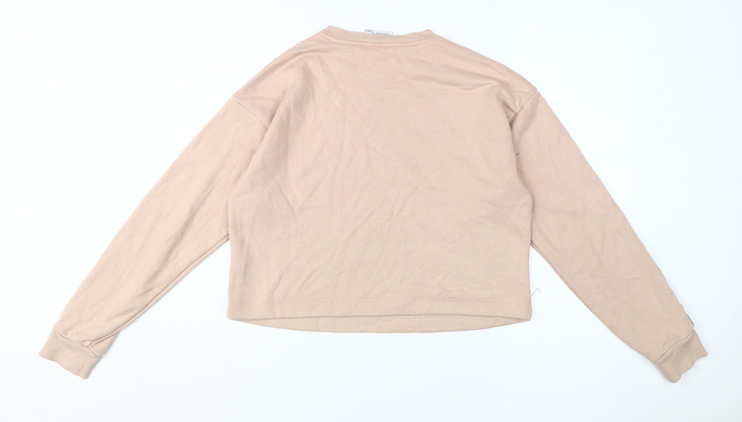 Adidas Women's Beige Pullover Sweatshirt UK 12 - Sporty Comfort