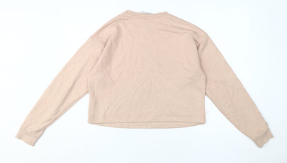 Adidas Women's Beige Pullover Sweatshirt UK 12 - Sporty Comfort