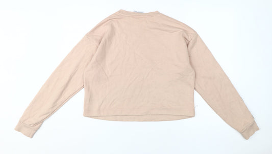 Adidas Women's Beige Pullover Sweatshirt UK 12 - Sporty Comfort