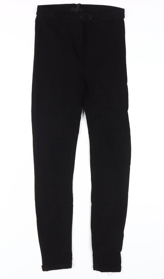 Womens UK Size 10 Topshop Slim Fit Jegging Black Trousers