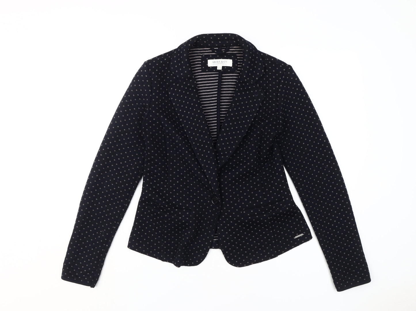 QUBA & CO. Women's Black Blazer Size 10, Nautical Style