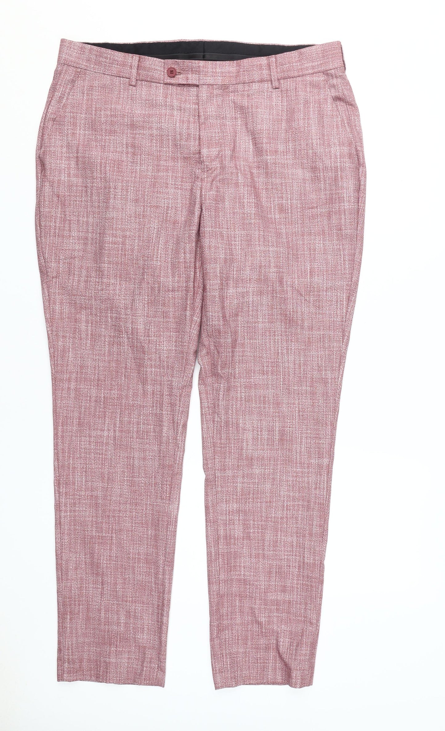 Bolongaro Trevor Men's Red Geometric Trousers, 36