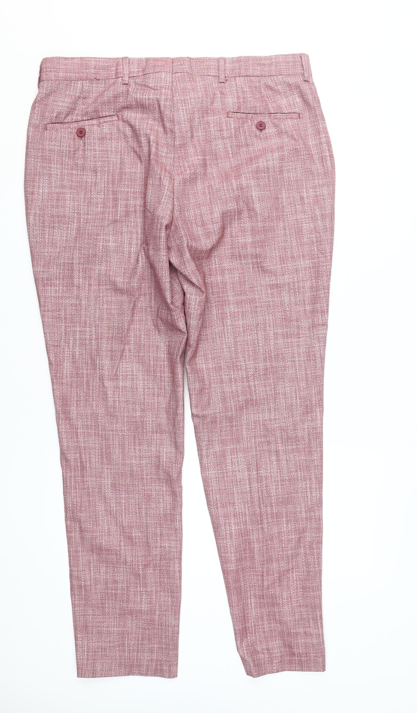 Bolongaro Trevor Men's Red Geometric Trousers, 36