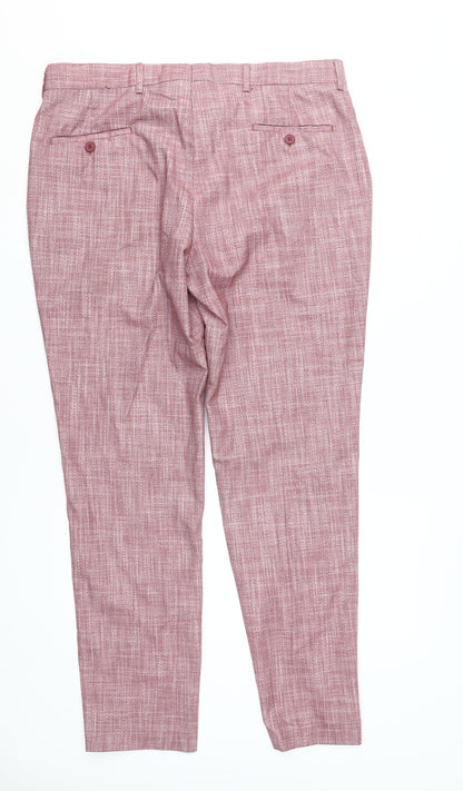 Bolongaro Trevor Men's Red Geometric Trousers, 36