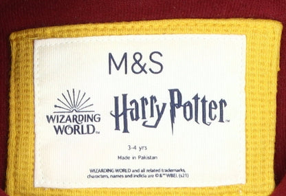 Marks and Spencer Boys Red Harry Potter Pullover Hoodie 3-4 Years