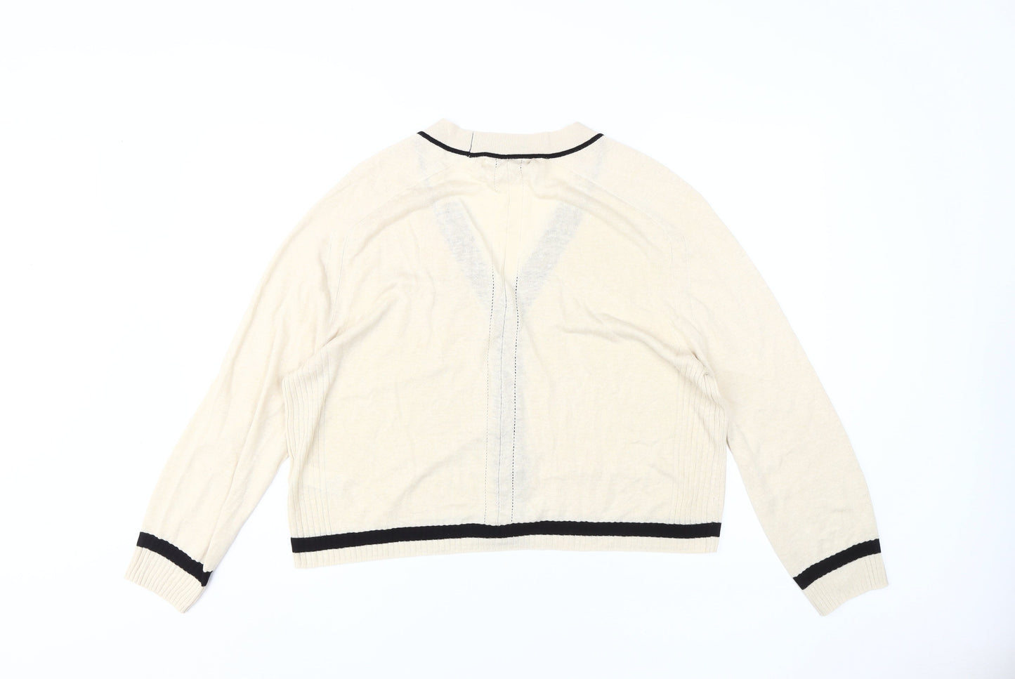 Womens UK Size M NEXT Beige Cardigan Jumper