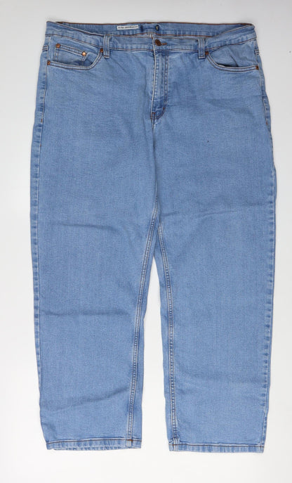Alan Greenhalgh Men's Blue Straight Leg Denim Jeans