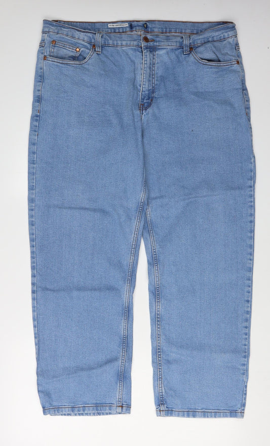 Alan Greenhalgh Men's Blue Straight Leg Denim Jeans