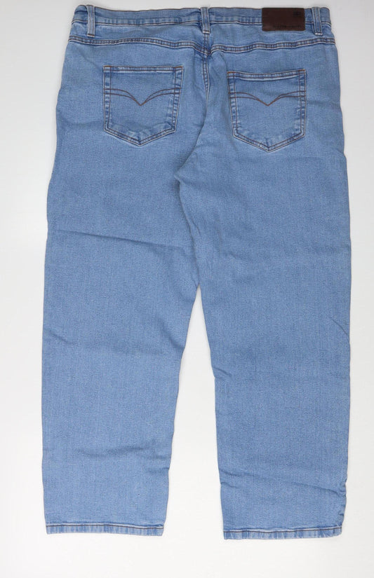 Alan Greenhalgh Men's Blue Straight Leg Denim Jeans