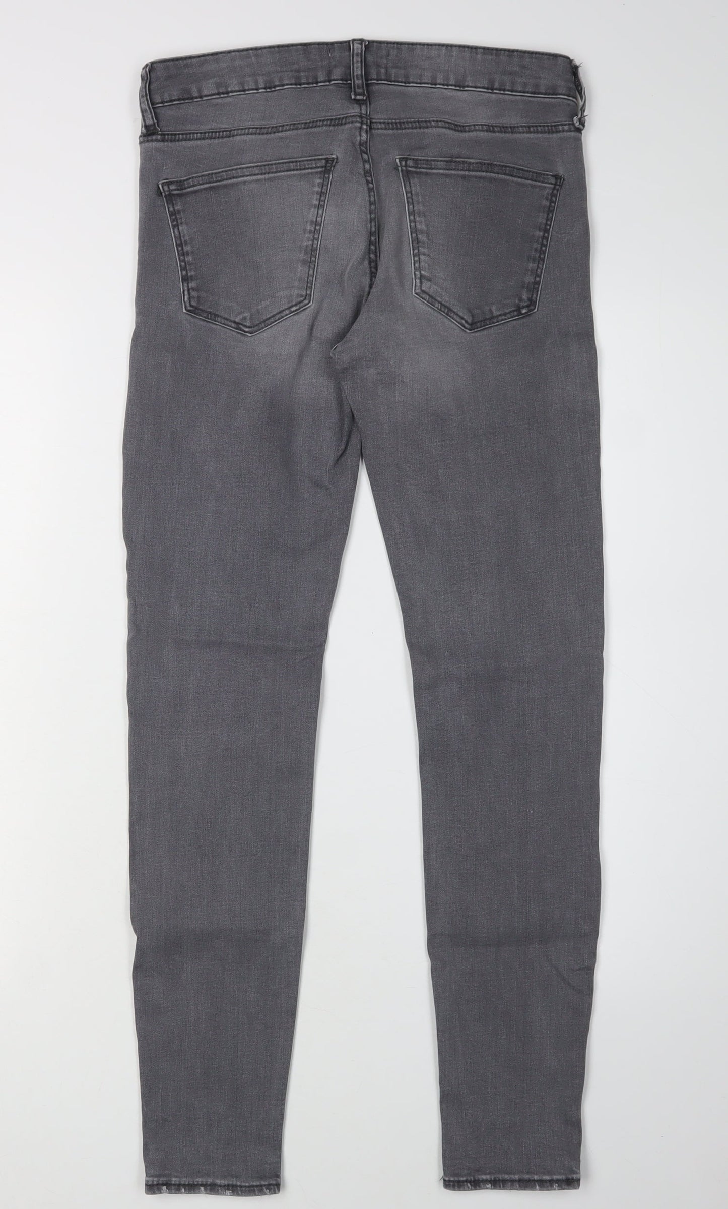 Zara Women Grey Skinny Jeans, Size 8, Stretch Denim