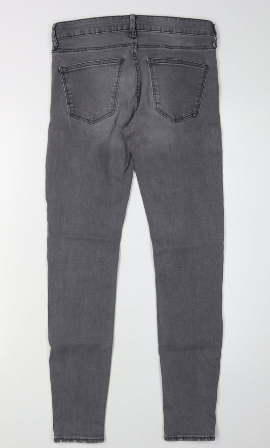 Zara Women Grey Skinny Jeans, Size 8, Stretch Denim