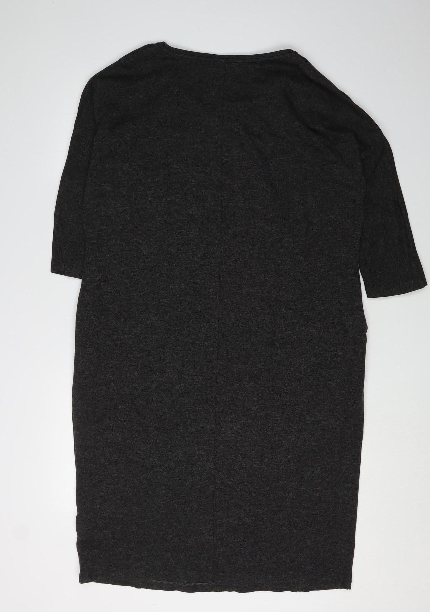 Jaeger Women's Black Shift Dress L 3/4 Sleeve