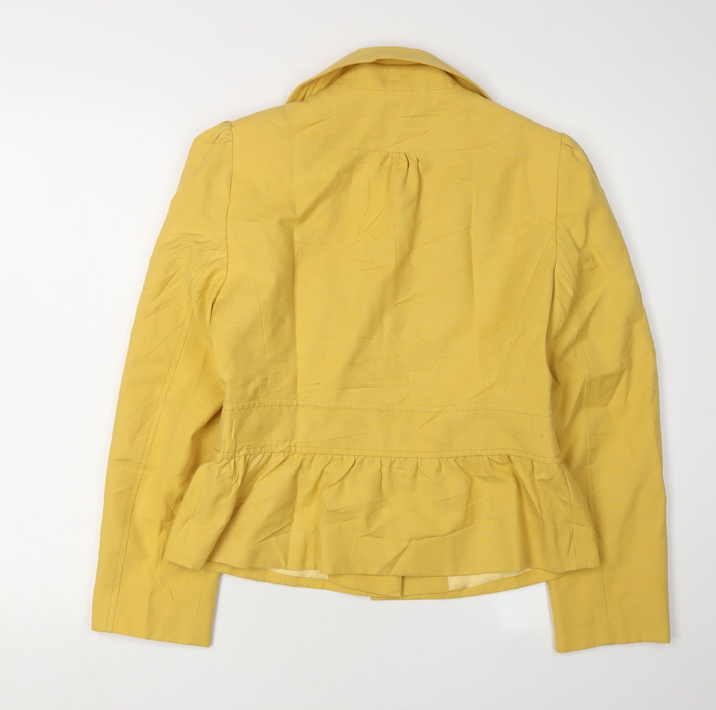 CC Women's Yellow Petite Blazer, Size 10, Elegant Businesswear