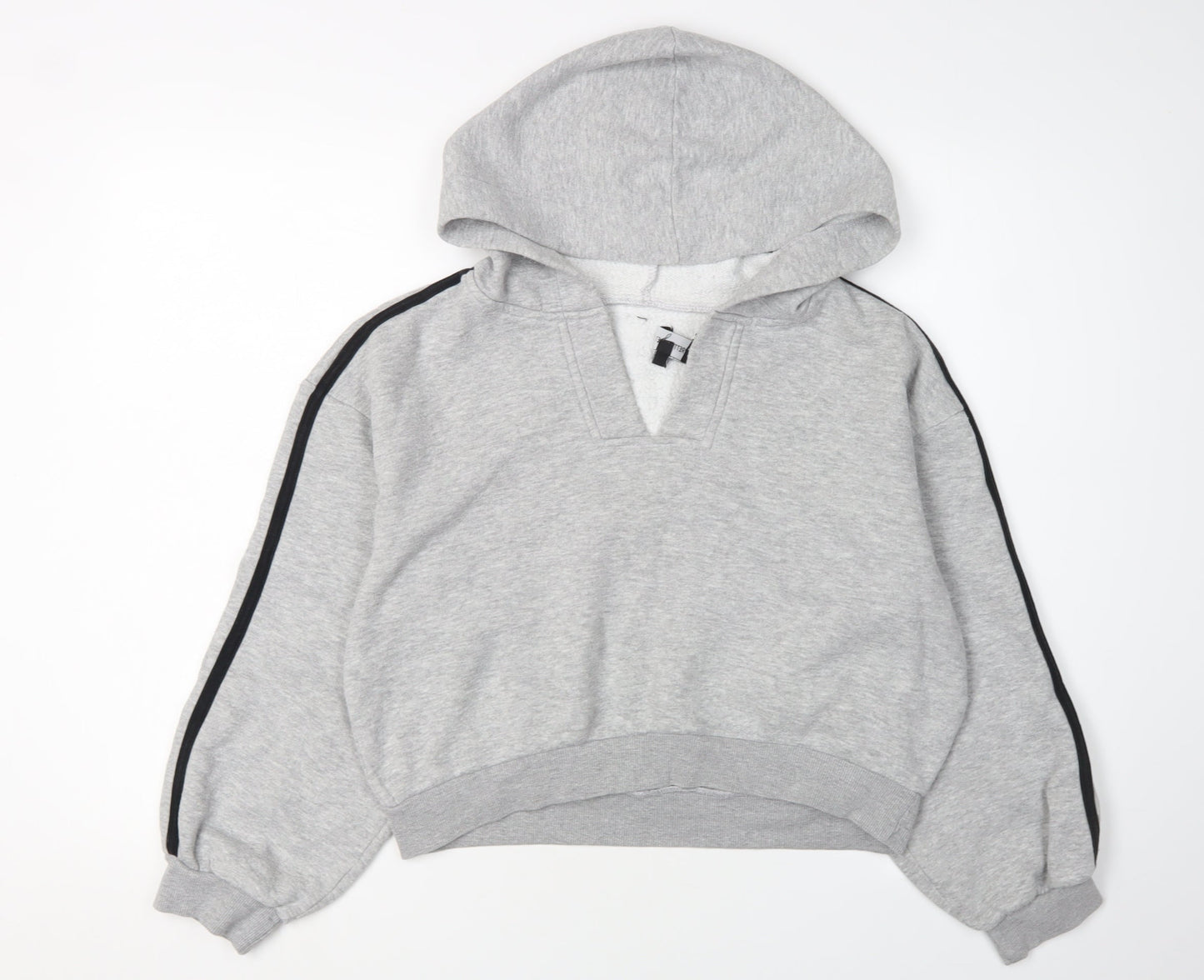 PrettyLittleThing Women's Grey Pullover Hoodie M