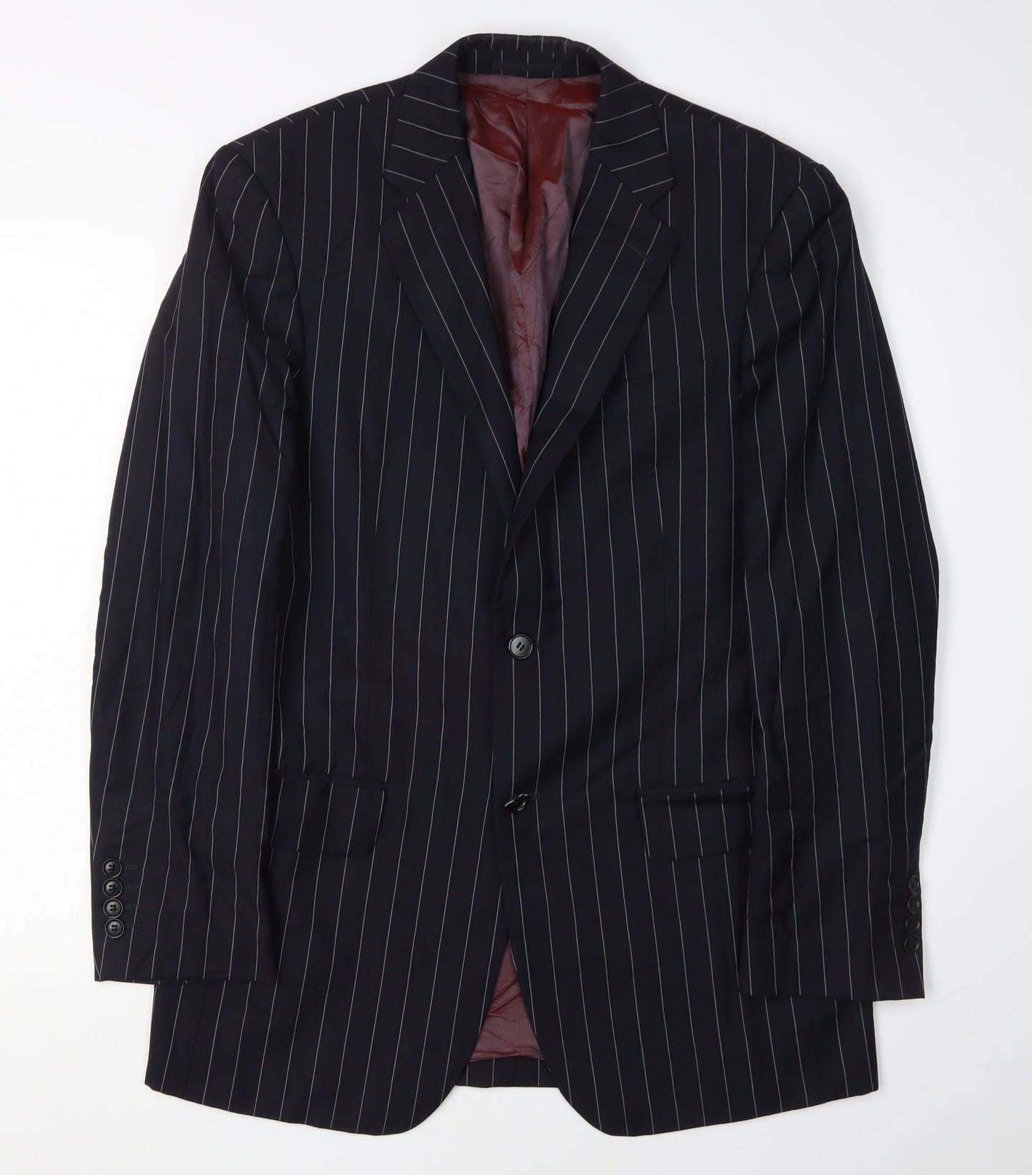 Austin Reed Men's Black Stripe Regular Fit Jacket 38R