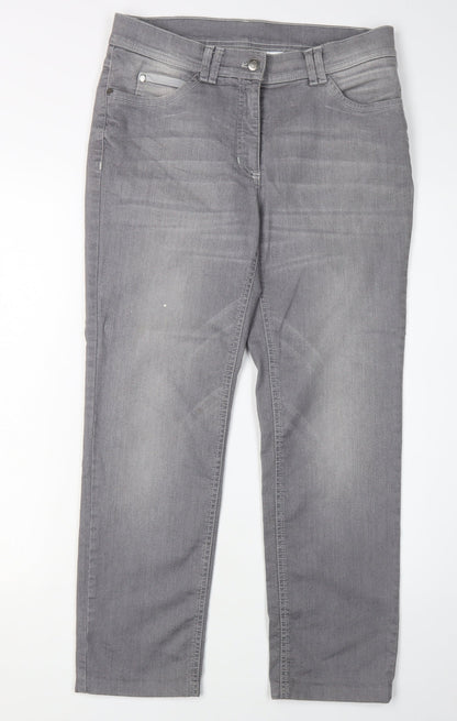 Gelco Women's Grey Straight Leg Jeans, Size 10
