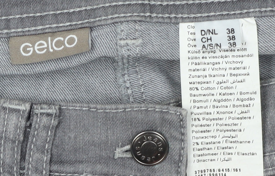 Gelco Women's Grey Straight Leg Jeans, Size 10