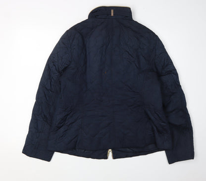 Womens UK Size 16 Gerry Weber Blue Quilted Coat