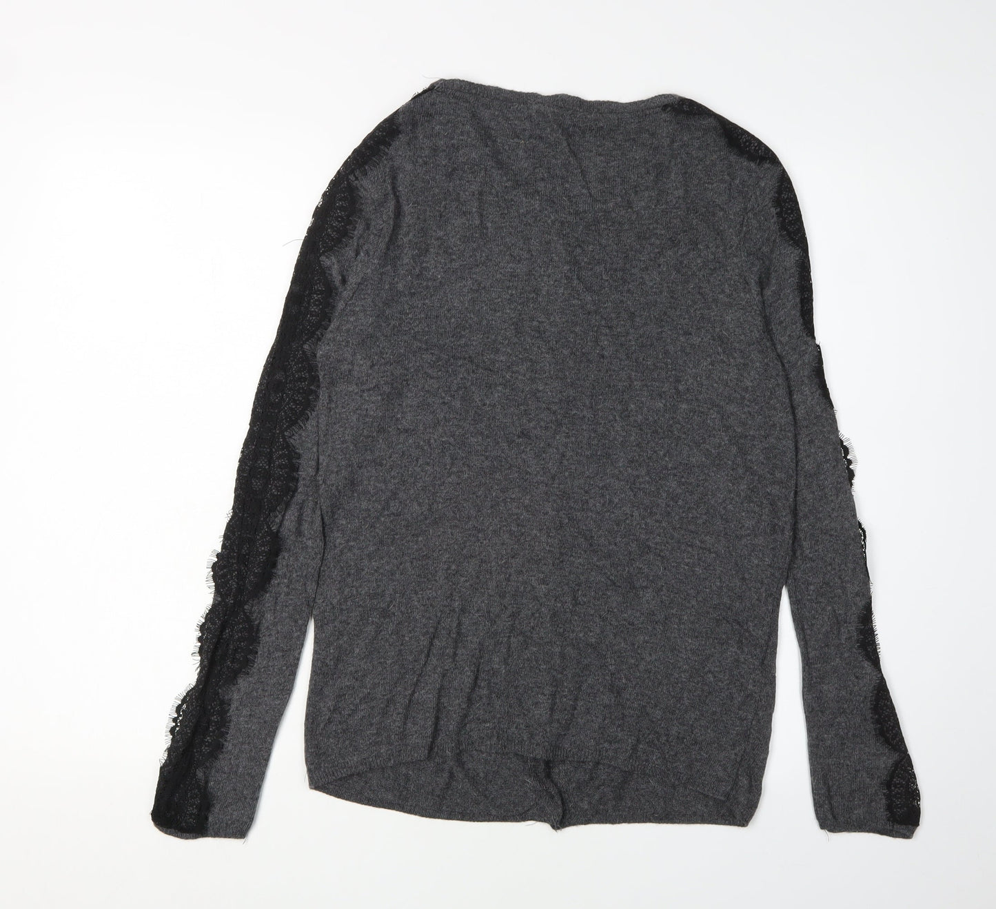 Womens UK Size 12 Zara Knit Grey Cardigan Jumper
