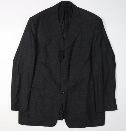 Mens UK Size 46 Milan Collection Regular Black Suit Jacket