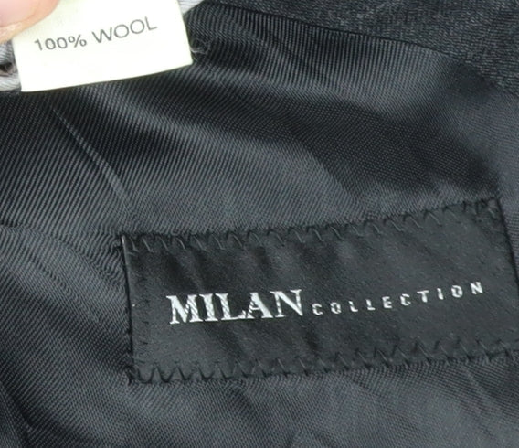 Mens UK Size 46 Milan Collection Regular Black Suit Jacket