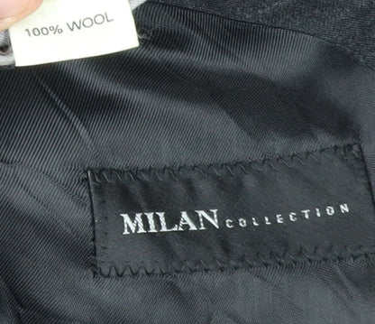 Mens UK Size 46 Milan Collection Regular Black Suit Jacket