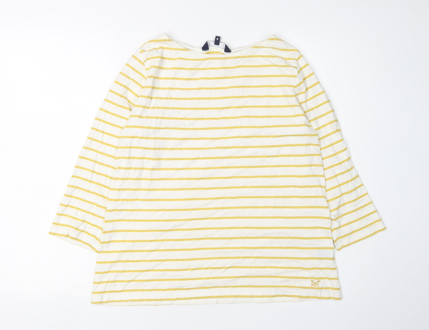 Womens UK Size 14 Crew Clothing Company Yellow Basic T-Shirt