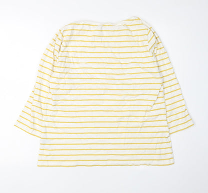 Womens UK Size 14 Crew Clothing Company Yellow Basic T-Shirt