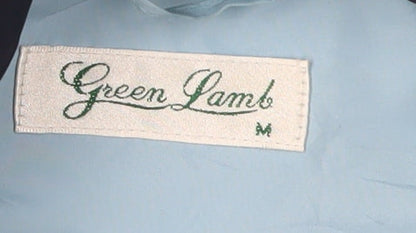 Womens UK Size S Green Lamb Blue Rain Coat