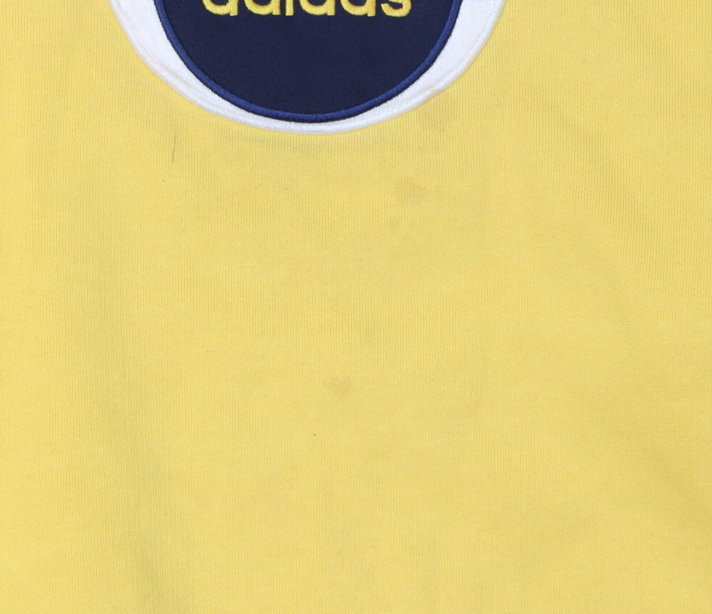 Adidas Yellow Logo Pullover Sweatshirt M Unisex Adults