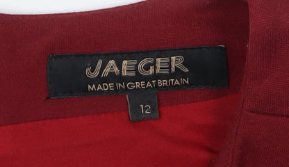 Jaeger Women's Red Sheath Dress - Size 12