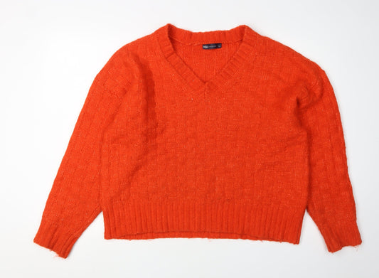 Womens UK Size L Marks and Spencer Orange Pullover Jumper