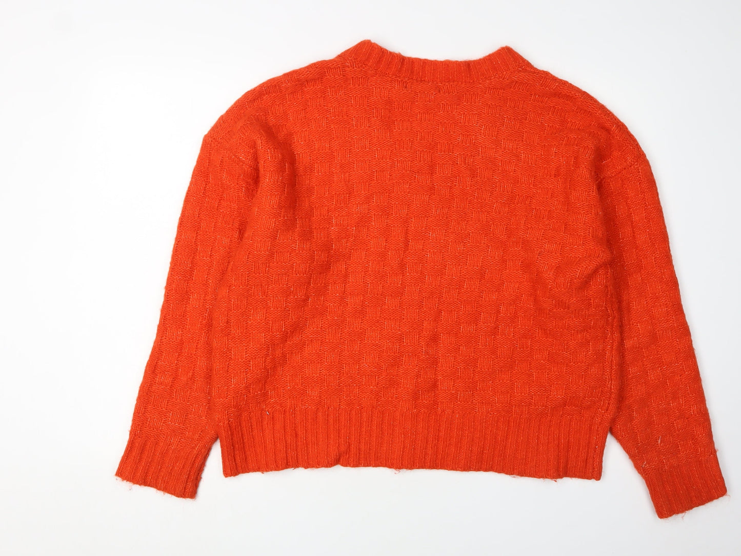 Womens UK Size L Marks and Spencer Orange Pullover Jumper