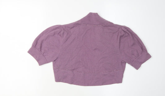 Womens UK Size 10 Ted Baker Purple Shrug Jumper