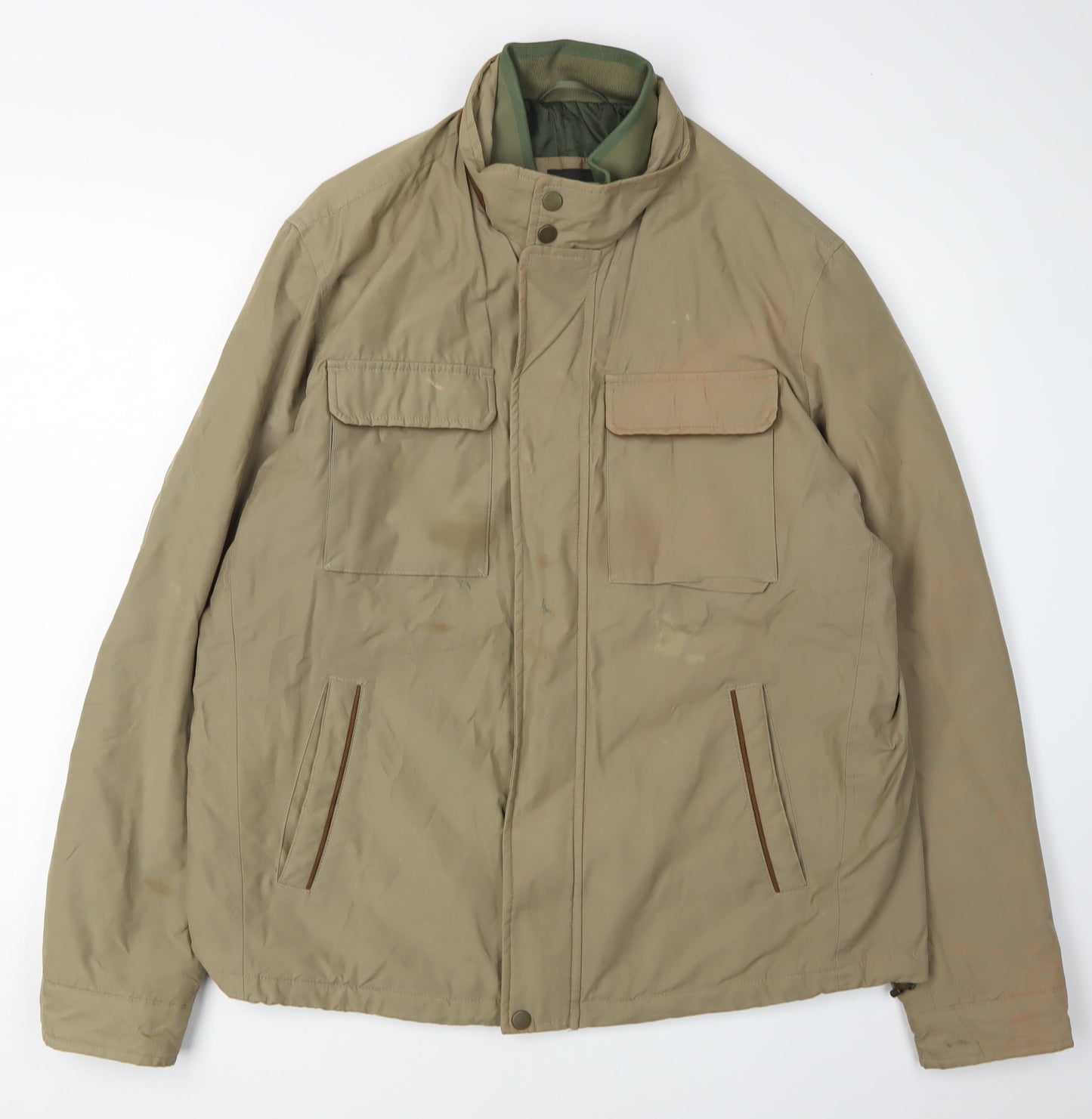Mens UK Size L Marks and Spencer Brown Military Jacket