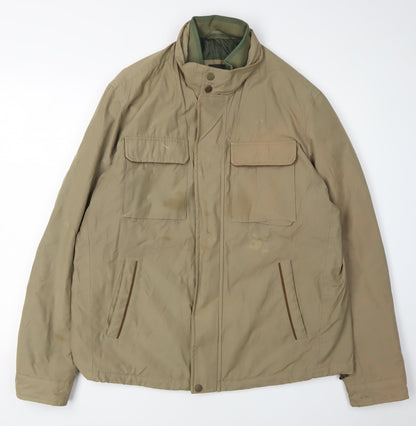 Mens UK Size L Marks and Spencer Brown Military Jacket