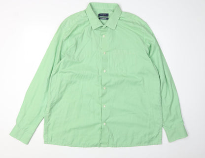Peter England Men's Green Button-Up Shirt 46