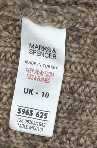 Womens UK Size 10 Marks and Spencer Brown Cardigan Jumper