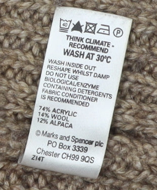 Womens UK Size 10 Marks and Spencer Brown Cardigan Jumper