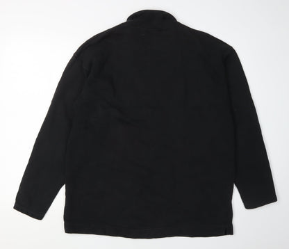 Moto Jeanswear Men's Black 1/4 Zip Sweatshirt L