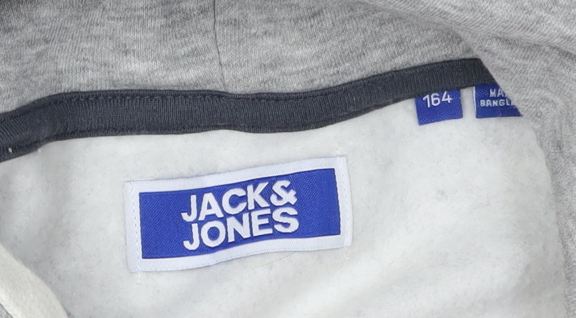 Jack & Jones Boys Grey Pullover Hoodie, 14 Years, Casual Wear
