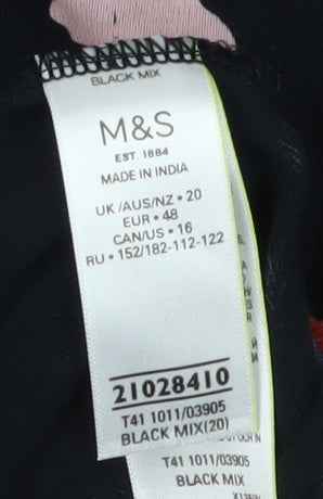Womens UK Size 20 Marks and Spencer Black  Blouse