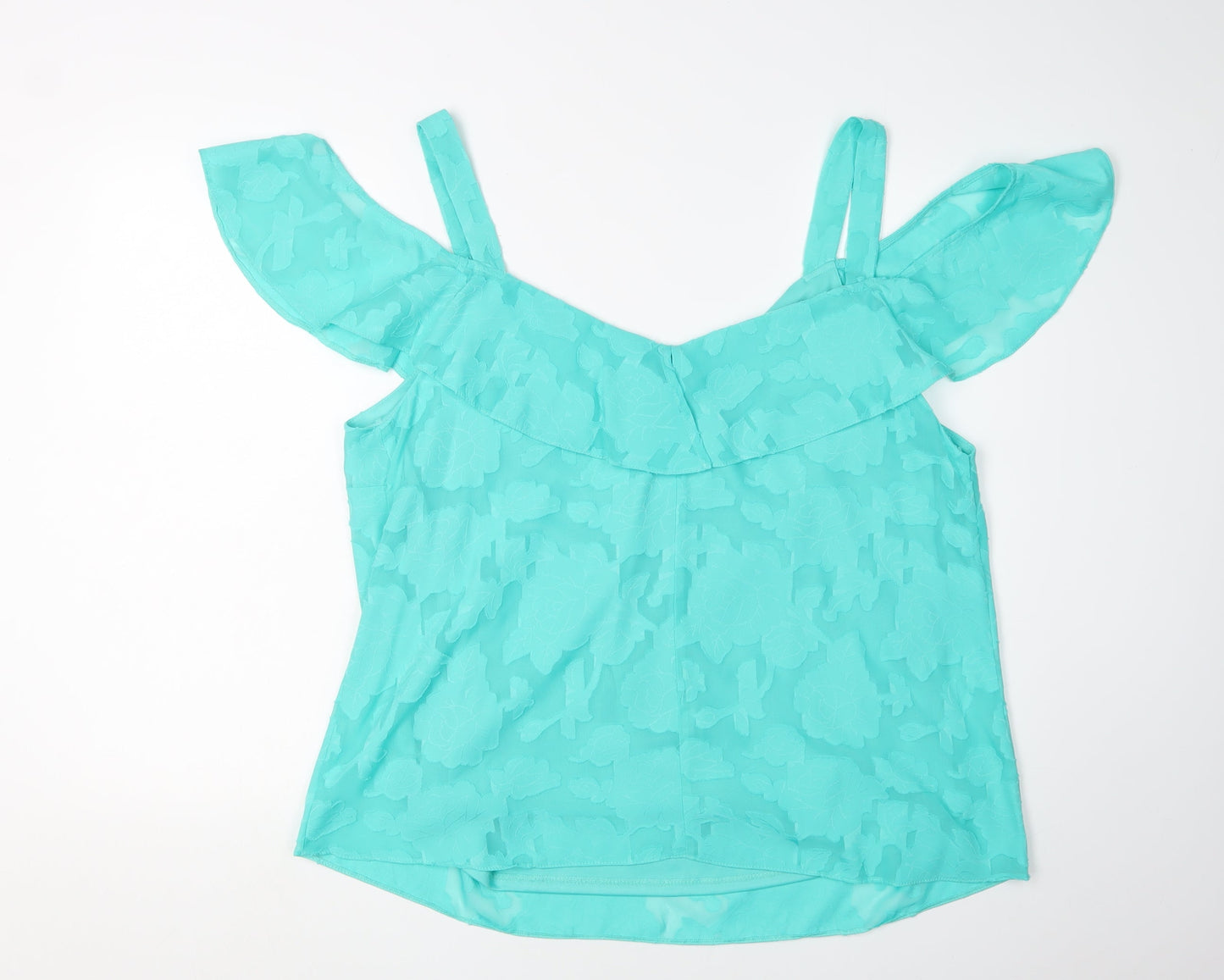 Womens UK Size 18 Wallis Blue Off the Shoulder Blouse