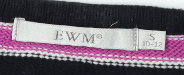 EWM Women's Multicoloured Striped Pullover Jumper S